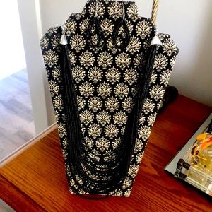 Seed Bead Necklace & Earrings